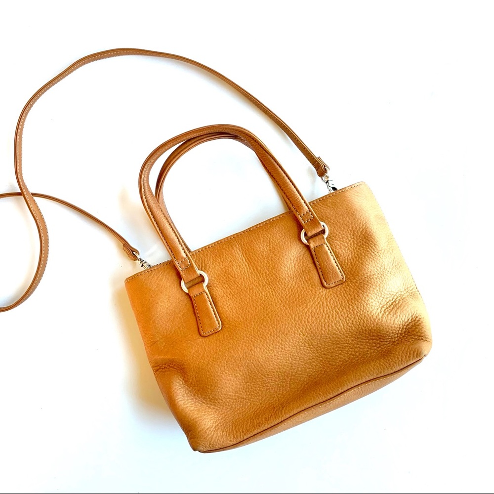 NWOT Fossil brown leather purse removable strap